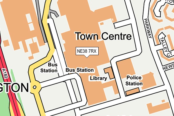 NE38 7RX map - OS OpenMap – Local (Ordnance Survey) NE38 7RX map - OS OpenMap – Local (Ordnance Survey)