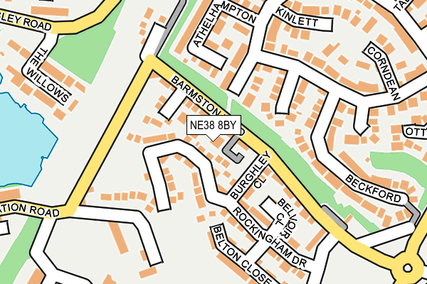 NE38 8BY map - OS OpenMap – Local (Ordnance Survey) NE38 8BY map - OS OpenMap – Local (Ordnance Survey)