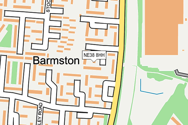 NE38 8HH map - OS OpenMap – Local (Ordnance Survey) NE38 8HH map - OS OpenMap – Local (Ordnance Survey)