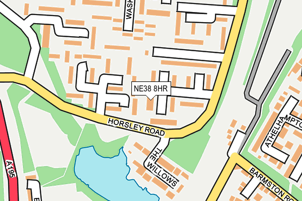NE38 8HR map - OS OpenMap – Local (Ordnance Survey) NE38 8HR map - OS OpenMap – Local (Ordnance Survey)