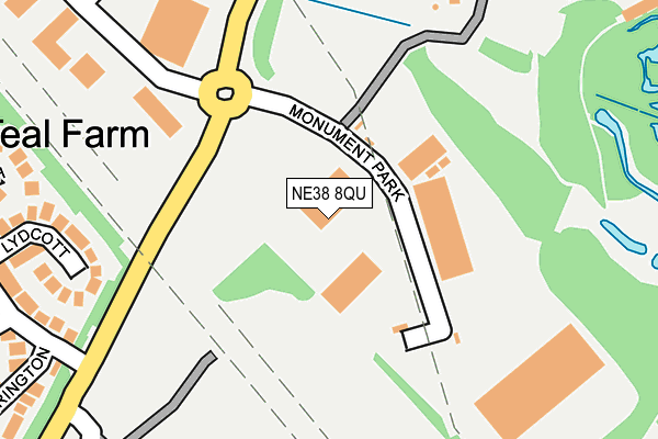 NE38 8QU map - OS OpenMap – Local (Ordnance Survey) NE38 8QU map - OS OpenMap – Local (Ordnance Survey)