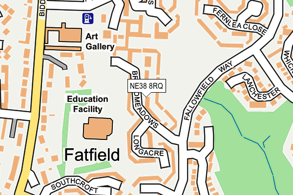 NE38 8RQ map - OS OpenMap – Local (Ordnance Survey) NE38 8RQ map - OS OpenMap – Local (Ordnance Survey)