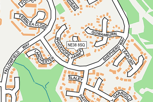 NE38 8SQ map - OS OpenMap – Local (Ordnance Survey) NE38 8SQ map - OS OpenMap – Local (Ordnance Survey)