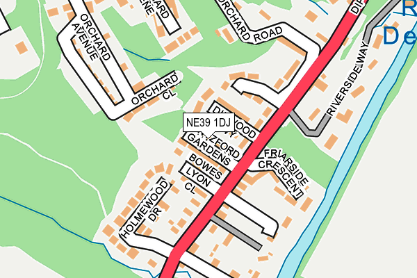 NE39 1DJ map - OS OpenMap – Local (Ordnance Survey) NE39 1DJ map - OS OpenMap – Local (Ordnance Survey)
