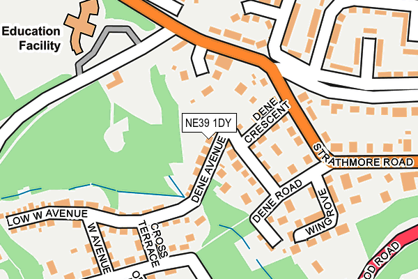 NE39 1DY map - OS OpenMap – Local (Ordnance Survey) NE39 1DY map - OS OpenMap – Local (Ordnance Survey)