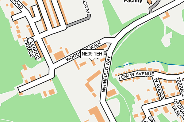 NE39 1EH map - OS OpenMap – Local (Ordnance Survey)