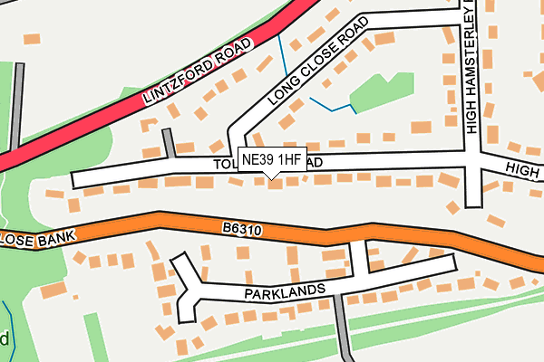 NE39 1HF map - OS OpenMap – Local (Ordnance Survey) NE39 1HF map - OS OpenMap – Local (Ordnance Survey)