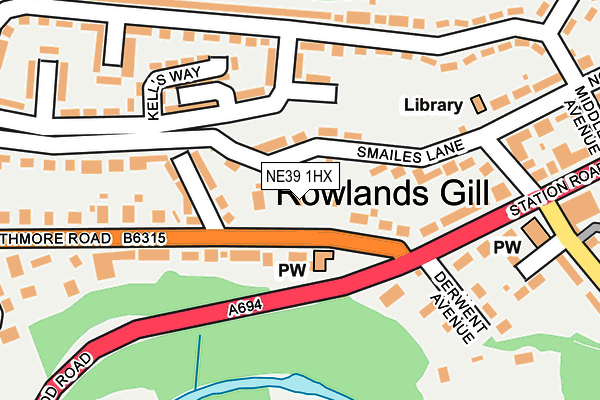 NE39 1HX map - OS OpenMap – Local (Ordnance Survey) NE39 1HX map - OS OpenMap – Local (Ordnance Survey)