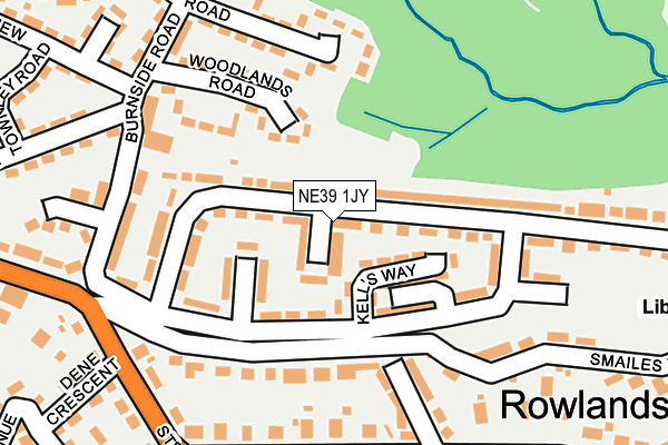NE39 1JY map - OS OpenMap – Local (Ordnance Survey)