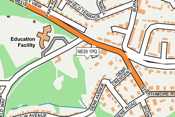 NE39 1PQ map - OS OpenMap – Local (Ordnance Survey) NE39 1PQ map - OS OpenMap – Local (Ordnance Survey)