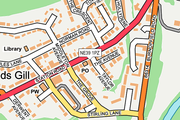 NE39 1PZ map - OS OpenMap – Local (Ordnance Survey) NE39 1PZ map - OS OpenMap – Local (Ordnance Survey)