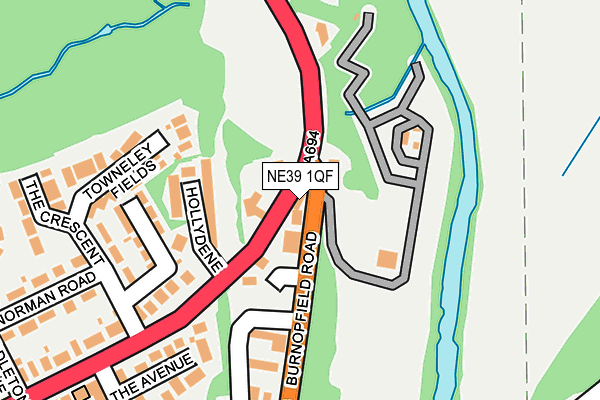 NE39 1QF map - OS OpenMap – Local (Ordnance Survey) NE39 1QF map - OS OpenMap – Local (Ordnance Survey)