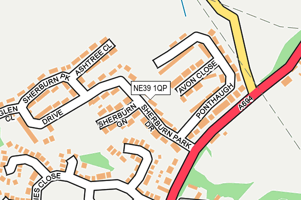 NE39 1QP map - OS OpenMap – Local (Ordnance Survey) NE39 1QP map - OS OpenMap – Local (Ordnance Survey)