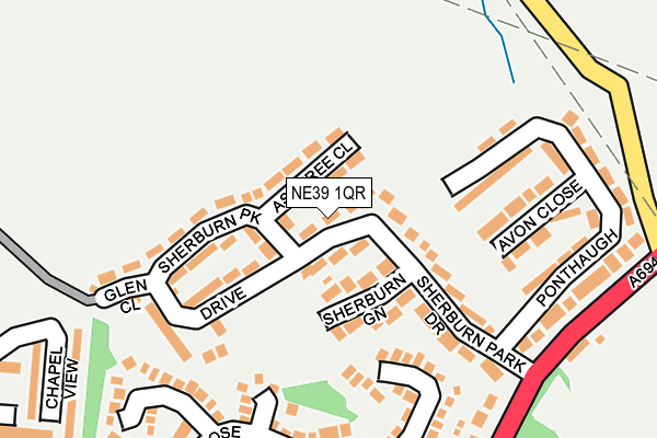 NE39 1QR map - OS OpenMap – Local (Ordnance Survey) NE39 1QR map - OS OpenMap – Local (Ordnance Survey)