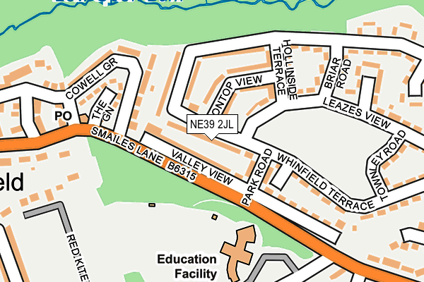 NE39 2JL map - OS OpenMap – Local (Ordnance Survey) NE39 2JL map - OS OpenMap – Local (Ordnance Survey)