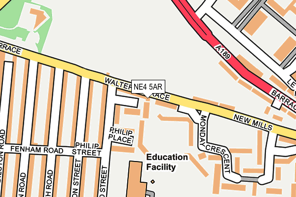 NE4 5AR map - OS OpenMap – Local (Ordnance Survey) NE4 5AR map - OS OpenMap – Local (Ordnance Survey)