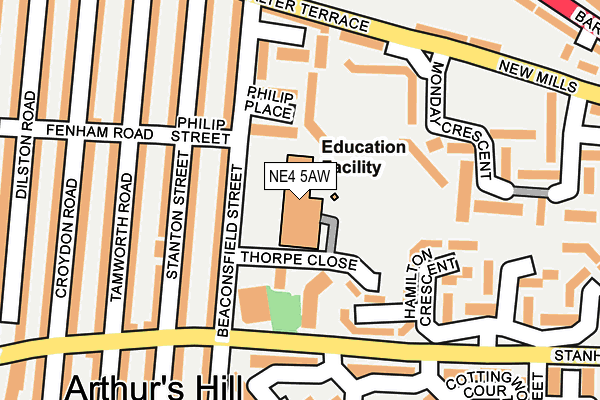 NE4 5AW map - OS OpenMap – Local (Ordnance Survey) NE4 5AW map - OS OpenMap – Local (Ordnance Survey)