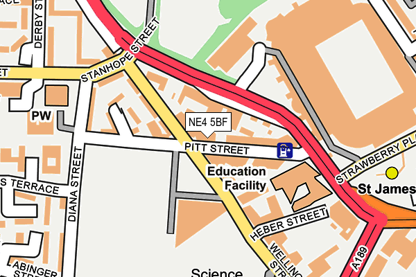 NE4 5BF map - OS OpenMap – Local (Ordnance Survey) NE4 5BF map - OS OpenMap – Local (Ordnance Survey)