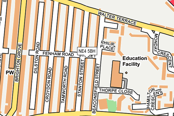 NE4 5BH map - OS OpenMap – Local (Ordnance Survey) NE4 5BH map - OS OpenMap – Local (Ordnance Survey)