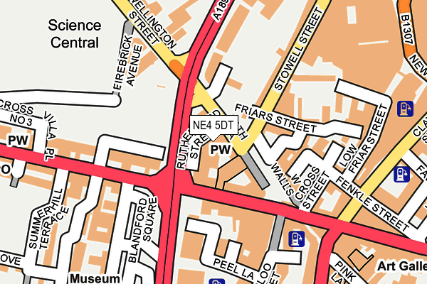 NE4 5DT map - OS OpenMap – Local (Ordnance Survey) NE4 5DT map - OS OpenMap – Local (Ordnance Survey)