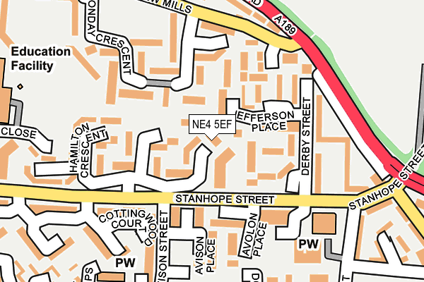 NE4 5EF map - OS OpenMap – Local (Ordnance Survey) NE4 5EF map - OS OpenMap – Local (Ordnance Survey)