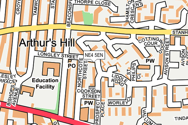 NE4 5EN map - OS OpenMap – Local (Ordnance Survey) NE4 5EN map - OS OpenMap – Local (Ordnance Survey)
