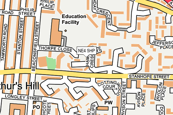 NE4 5HP map - OS OpenMap – Local (Ordnance Survey) NE4 5HP map - OS OpenMap – Local (Ordnance Survey)