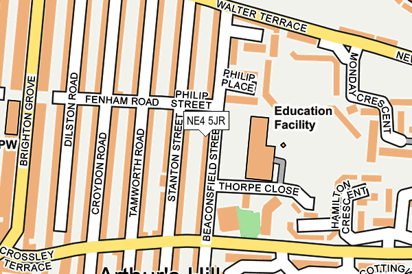 NE4 5JR map - OS OpenMap – Local (Ordnance Survey) NE4 5JR map - OS OpenMap – Local (Ordnance Survey)