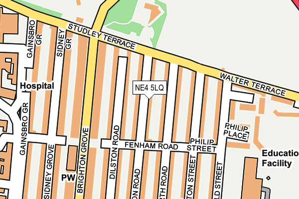 NE4 5LQ map - OS OpenMap – Local (Ordnance Survey) NE4 5LQ map - OS OpenMap – Local (Ordnance Survey)