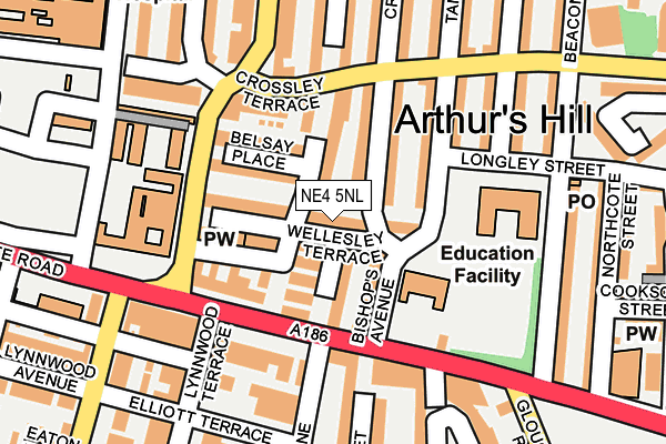 NE4 5NL map - OS OpenMap – Local (Ordnance Survey) NE4 5NL map - OS OpenMap – Local (Ordnance Survey)