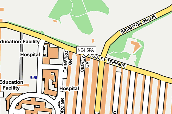 NE4 5PA map - OS OpenMap – Local (Ordnance Survey) NE4 5PA map - OS OpenMap – Local (Ordnance Survey)