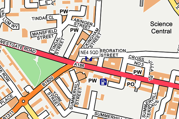 NE4 5QD map - OS OpenMap – Local (Ordnance Survey) NE4 5QD map - OS OpenMap – Local (Ordnance Survey)