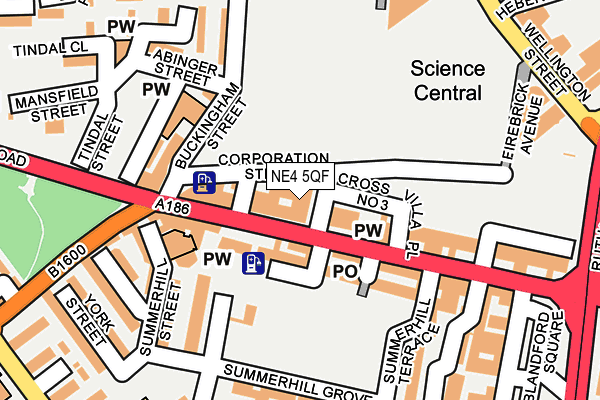 NE4 5QF map - OS OpenMap – Local (Ordnance Survey) NE4 5QF map - OS OpenMap – Local (Ordnance Survey)