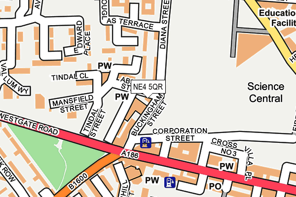 NE4 5QR map - OS OpenMap – Local (Ordnance Survey) NE4 5QR map - OS OpenMap – Local (Ordnance Survey)