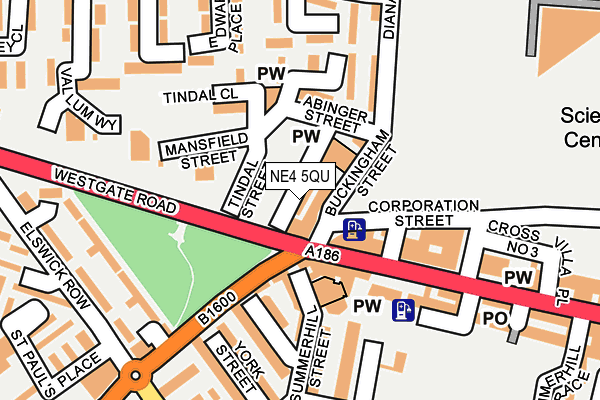 NE4 5QU map - OS OpenMap – Local (Ordnance Survey) NE4 5QU map - OS OpenMap – Local (Ordnance Survey)