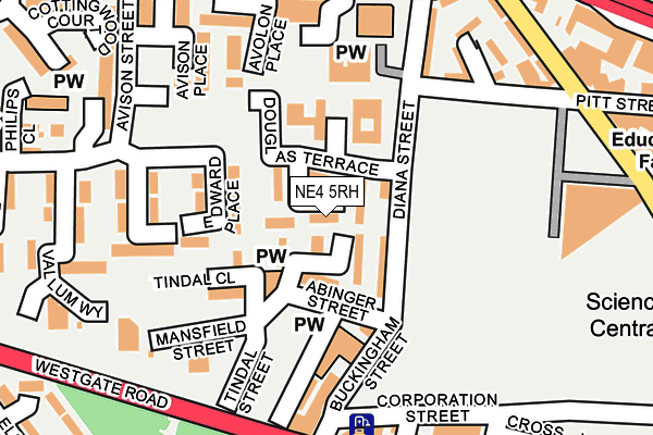 NE4 5RH map - OS OpenMap – Local (Ordnance Survey) NE4 5RH map - OS OpenMap – Local (Ordnance Survey)