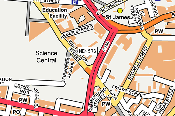 NE4 5RS map - OS OpenMap – Local (Ordnance Survey) NE4 5RS map - OS OpenMap – Local (Ordnance Survey)