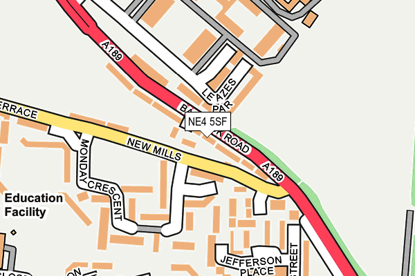 NE4 5SF map - OS OpenMap – Local (Ordnance Survey) NE4 5SF map - OS OpenMap – Local (Ordnance Survey)