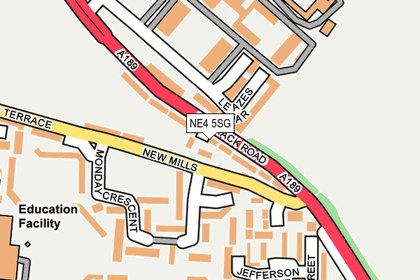 NE4 5SG map - OS OpenMap – Local (Ordnance Survey) NE4 5SG map - OS OpenMap – Local (Ordnance Survey)