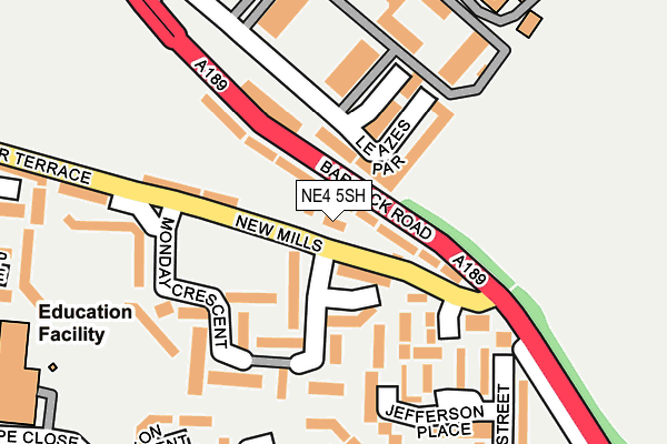 NE4 5SH map - OS OpenMap – Local (Ordnance Survey) NE4 5SH map - OS OpenMap – Local (Ordnance Survey)