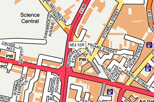 NE4 5SR map - OS OpenMap – Local (Ordnance Survey) NE4 5SR map - OS OpenMap – Local (Ordnance Survey)