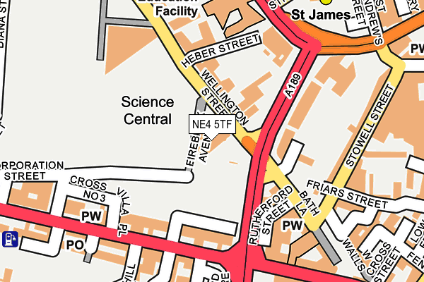 NE4 5TF map - OS OpenMap – Local (Ordnance Survey) NE4 5TF map - OS OpenMap – Local (Ordnance Survey)