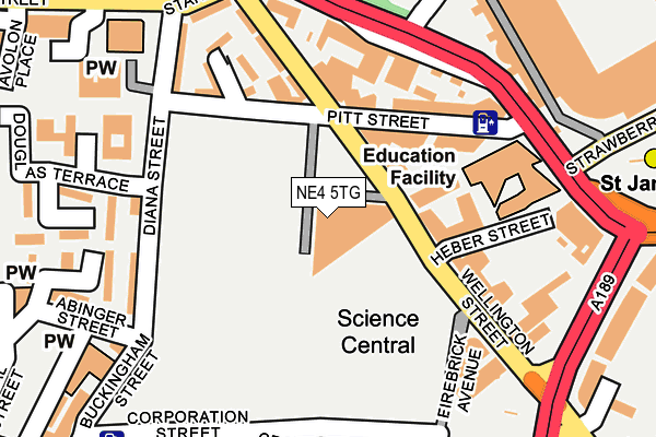 NE4 5TG map - OS OpenMap – Local (Ordnance Survey) NE4 5TG map - OS OpenMap – Local (Ordnance Survey)