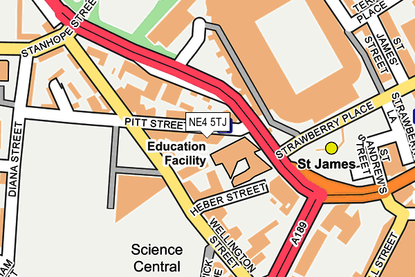 NE4 5TJ map - OS OpenMap – Local (Ordnance Survey) NE4 5TJ map - OS OpenMap – Local (Ordnance Survey)