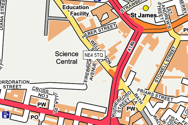NE4 5TQ map - OS OpenMap – Local (Ordnance Survey) NE4 5TQ map - OS OpenMap – Local (Ordnance Survey)