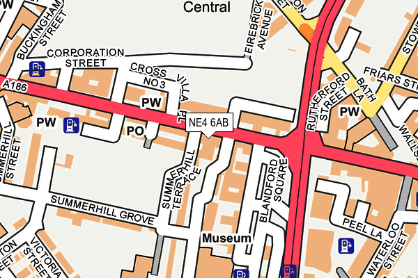 NE4 6AB map - OS OpenMap – Local (Ordnance Survey) NE4 6AB map - OS OpenMap – Local (Ordnance Survey)