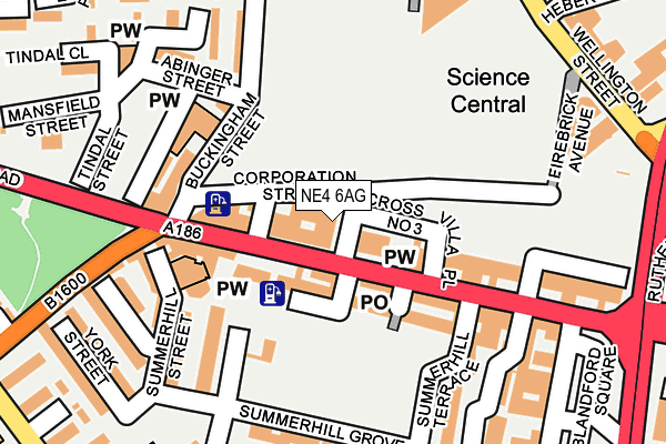 NE4 6AG map - OS OpenMap – Local (Ordnance Survey) NE4 6AG map - OS OpenMap – Local (Ordnance Survey)