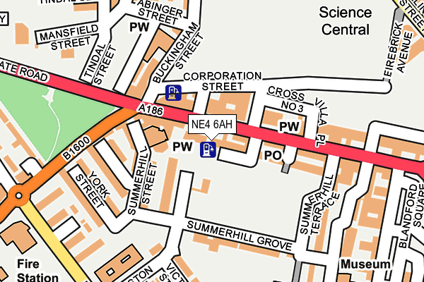 NE4 6AH map - OS OpenMap – Local (Ordnance Survey) NE4 6AH map - OS OpenMap – Local (Ordnance Survey)