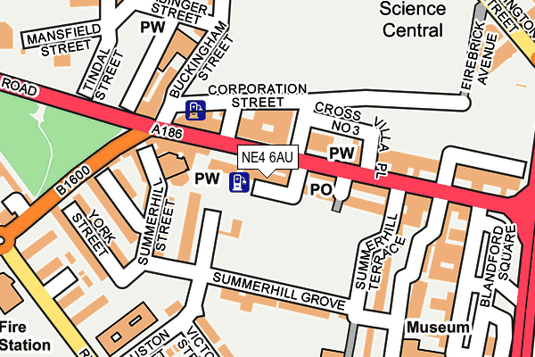 NE4 6AU map - OS OpenMap – Local (Ordnance Survey) NE4 6AU map - OS OpenMap – Local (Ordnance Survey)