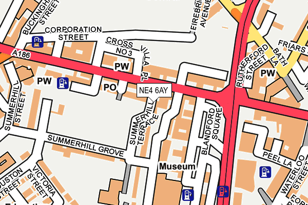 NE4 6AY map - OS OpenMap – Local (Ordnance Survey) NE4 6AY map - OS OpenMap – Local (Ordnance Survey)